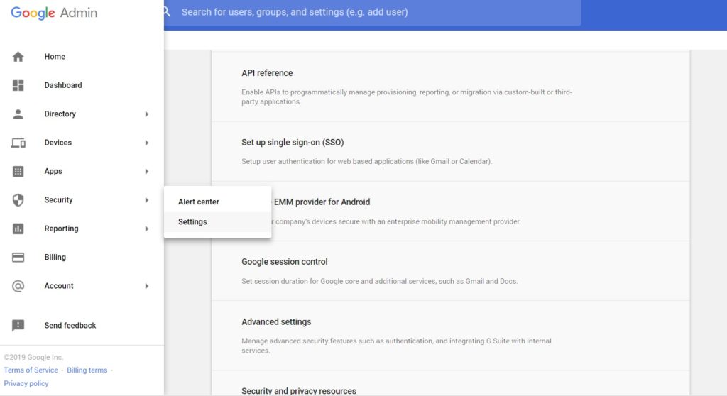 Gsuite setup step 1