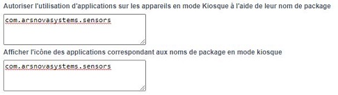 autoriser en kiosque upload_private_app