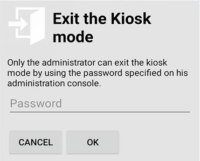 exit the kiosk mode