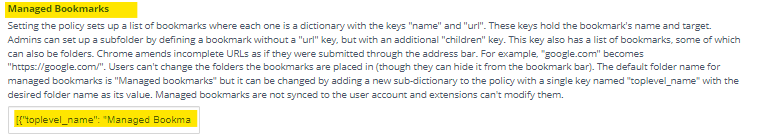 managed bookmarks