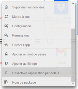 définir une application par défaut