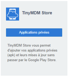 ajout d'applications privées