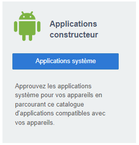 ajout d'applications constructeurs