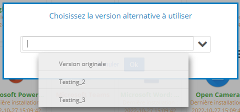 versions alternatives application