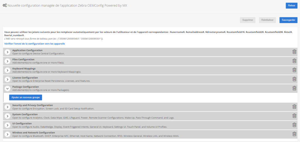 Configurez Zebra OEMConfig