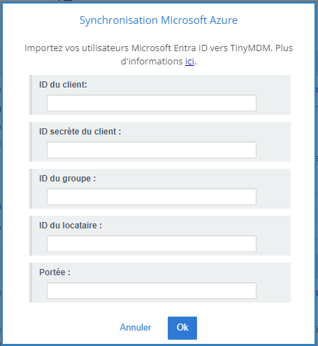 TinyMDM avec Microsoft Entra ID