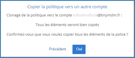 Cloner une politique de sécurité