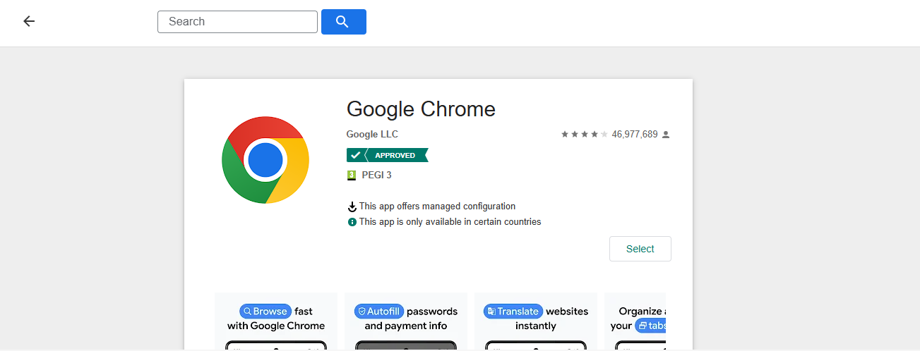 google chrome application