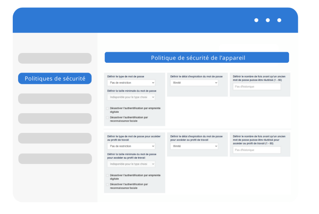 sécurité mobile gestion des mots de passe