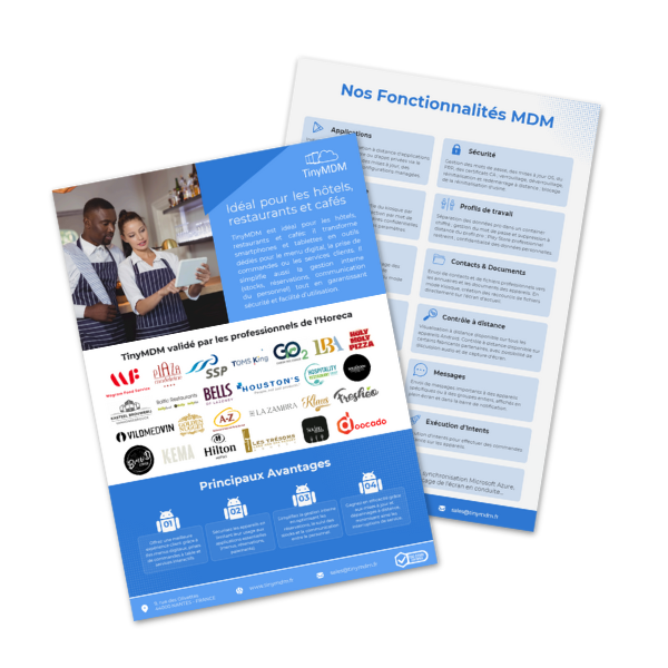 mdm hôtels restaurants cafés plaquette