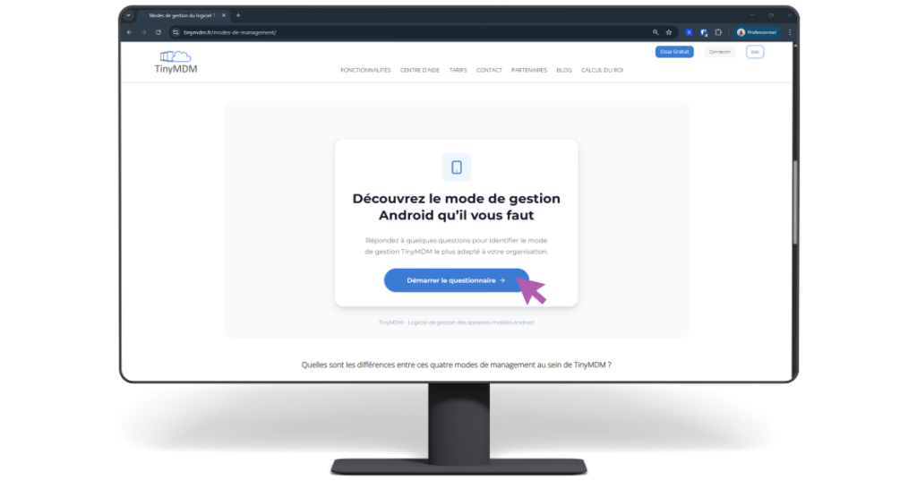 menu interactif modes de gestion