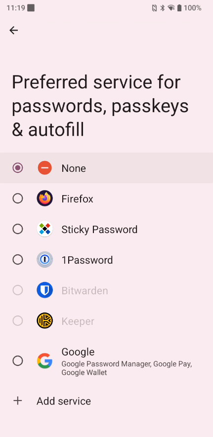 password manager options