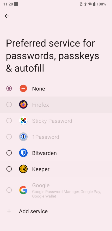 password manager options